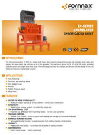 TR-600 Specification Sheet